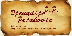 Đenadija Petaković vizit kartica